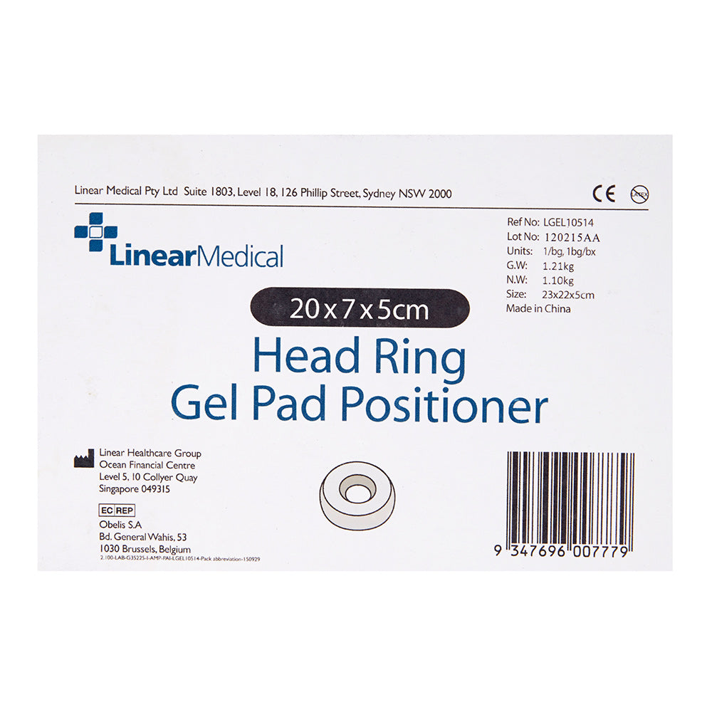 
                  
                    Load image into Gallery viewer, Head Ring Gel Pad Positioner 20x7x5cm
                  
                