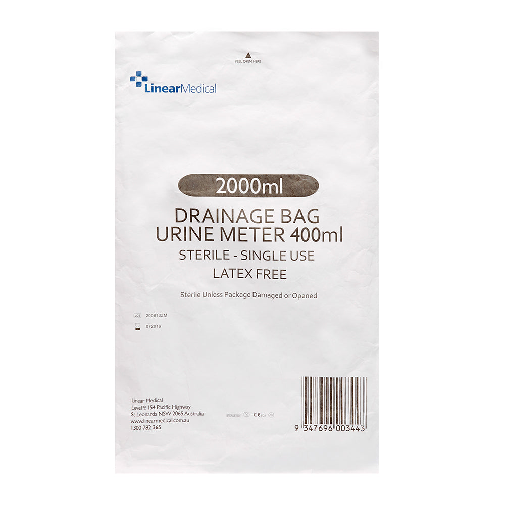 
                  
                    Load image into Gallery viewer, Drainage Bag 400ml Meter 2000ml Sterile
                  
                